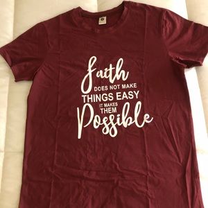 NEW - Burgundy Quote women Tshirt